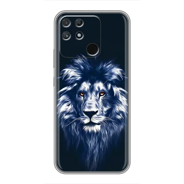 Чехол с рисунком «Лев - синий» для Realme NARZO 50A Чехол с рисунком «Лев - синий» для Realme NARZO 50A