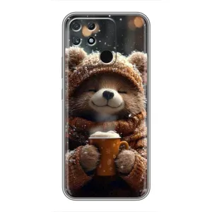 Друкований чохол 'Звірята з кавою' для Realme NARZO 50A (Ведмедик з кавою)