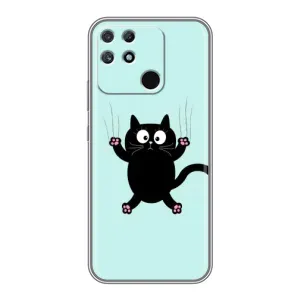 Силіконовий чохол з котиком для Realme NARZO 50A (Падаючий кіт)