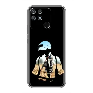 Силиконовый чехол с картинкой "Герой Pubg" на Realme NARZO 50A (Пубг мен)