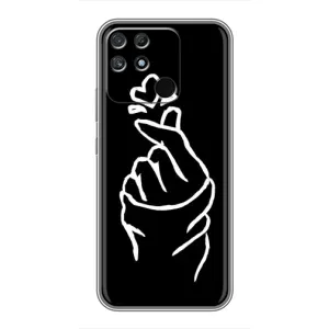 Чохол (Знак сердечка) для Realme NARZO 50A (Сердечко на чорному)
