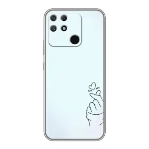 Чохол (Знак сердечка) для Realme NARZO 50A (Сердечко на блакитному)