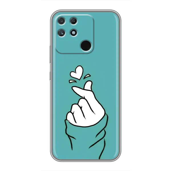 Чехол с рисунком «Сердечко на бирюзовом» для Realme NARZO 50A Чехол с рисунком «Сердечко на бирюзовом» для Realme NARZO 50A