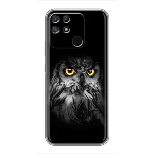Чехлы с принтом СОВЫ для Realme NARZO 50A (Сова на чёрном)