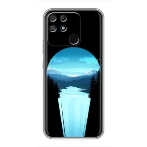 Летний Чехол на Realme NARZO 50A (Синий Водопад)