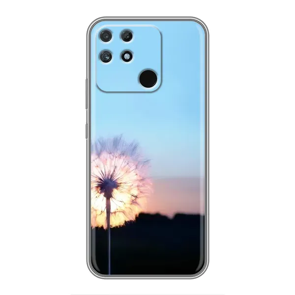 Чехол с рисунком «Закат с одуванчиком» для Realme NARZO 50A Чехол с рисунком «Закат с одуванчиком» для Realme NARZO 50A