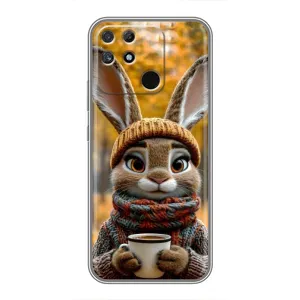 Друкований чохол 'Звірята з кавою' для Realme NARZO 50A (Зайчик з кавою)