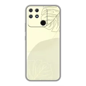 Чехол цветочный дизайн для Realme NARZO 50A (Зелёный фон)