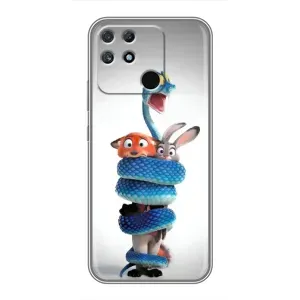 Силиконовый чехол с принтом Зоотрополіс для Realme NARZO 50A (Змея Зоо)