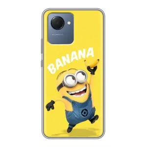 Мультяшный принт на Чехол для Реалми Нарзо 50и Прайм (Banana)