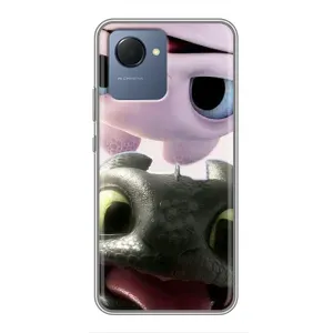 Чехол дракон Беззубик для Realme NARZO 50i Prime (Беззубик и Дневная Злость)