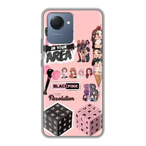 Чехлы с картинкой для Realme NARZO 50i Prime (BLACK PINK коллаж)