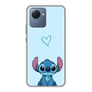 Чехол с рисунком Стич для Realme NARZO 50i Prime (Голубой Стич)