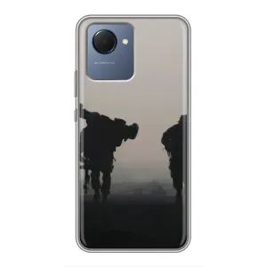 Чехлы на военную тематику для Realme NARZO 50i Prime (Бой солдат)