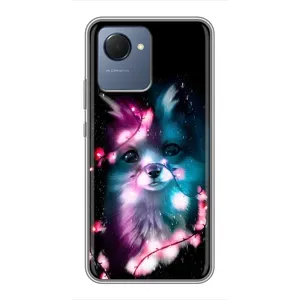Чехол с Лисичкой для Realme NARZO 50i Prime (Черная Лиса)
