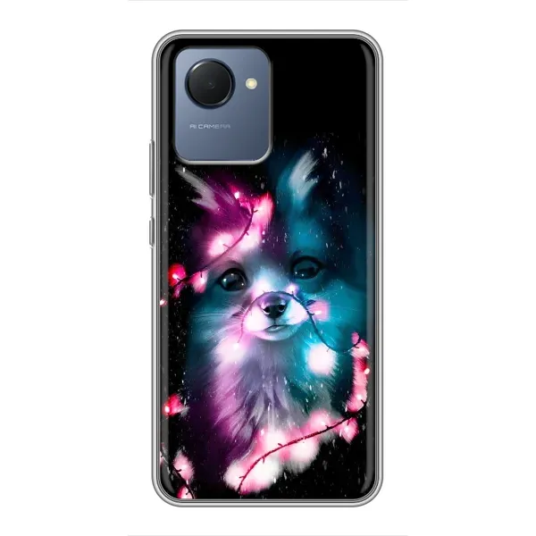 Чехол с рисунком «Черная Лиса» для Realme NARZO 50i Prime Чехол с рисунком «Черная Лиса» для Realme NARZO 50i Prime