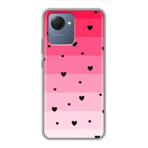 Чехлы с тематикой "Маленькие Сердечки" на Realme NARZO 50i Prime (Чорные сердечки)