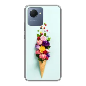 Чохли з тематикою "КВІТИ" на Realme NARZO 50i Prime (Квітка-морозиво)
