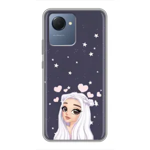 Чехол Стильные девушки на Realme NARZO 50i Prime (Девушка и сердечки)