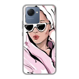 Чехол с картинкой Модные Девчонки Realme NARZO 50i Prime (Девушка в халате)