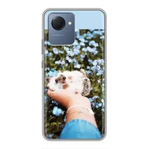 Чехлы с изображением разных животных для Realme NARZO 50i Prime (Ежик на руках)