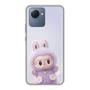 Чехол с принтом Лабубу для Realme NARZO 50i Prime (Фиолетовый Лабубу)