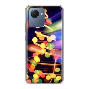 Чехол Новогодняя Елка на Realme NARZO 50i Prime (Гирлянды)
