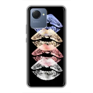 Чехол Стильные девушки на Realme NARZO 50i Prime (Губы)