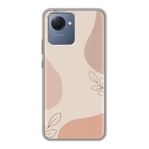 Чохол квітковий дизайн для Realme NARZO 50i Prime (Кориневий фон)