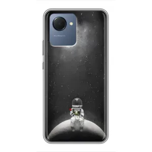Силиконовый Чехол с принтом "Космонавты" на Realme NARZO 50i Prime (Космонавт романтик)