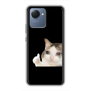 Бампер с принтом Мемы для Realme NARZO 50i Prime (Кот в слезах)