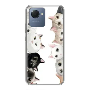 Силиконовый чехол с котиком для Realme NARZO 50i Prime (Коты)