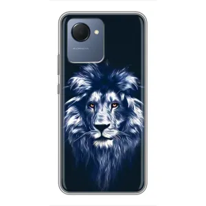 Чехол с картинкой на Realme NARZO 50i Prime (Лев - синий)