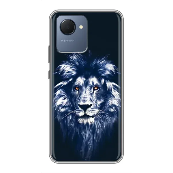Чехол с рисунком «Лев - синий» для Realme NARZO 50i Prime Чехол с рисунком «Лев - синий» для Realme NARZO 50i Prime