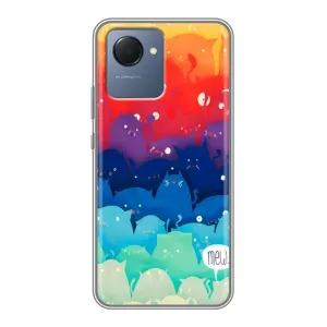 Силиконовый чехол с котиком для Realme NARZO 50i Prime (Mew)