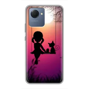 Девчачий Чехол для Realme NARZO 50i Prime (На качели)