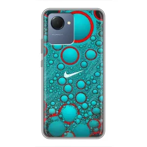 Силиконовый Чехол на Realme NARZO 50i Prime с картинкой Nike (Найк зеленый)