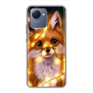 Чехол с Лисичкой для Realme NARZO 50i Prime (Новогодний лисенок)