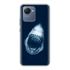 Силиконовый бампер с картинкой животных для Realme NARZO 50i Prime (Пасть Акулы)