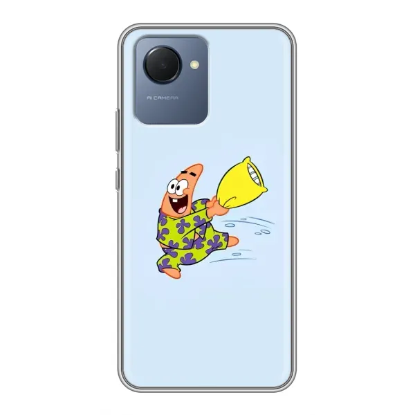 Чехол с рисунком «Патрик с подушкой» для Realme NARZO 50i Prime Чехол с рисунком «Патрик с подушкой» для Realme NARZO 50i Prime