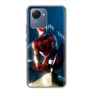 Чехол Супергерой Человека Паука на Realme NARZO 50i Prime (Паук на доме)