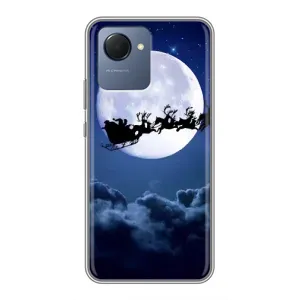 Чехол Санта Клаус для Realme NARZO 50i Prime (Санта - луна)