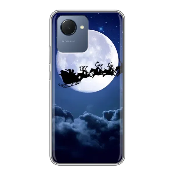 Чехол с рисунком «Санта - луна» для Realme NARZO 50i Prime Чехол с рисунком «Санта - луна» для Realme NARZO 50i Prime