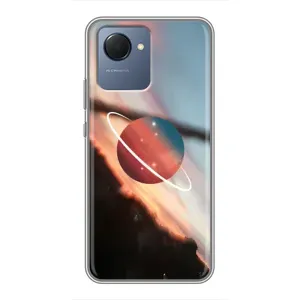 Чехол (ТПУ) с планетами на Realme NARZO 50i Prime (Сатурн)