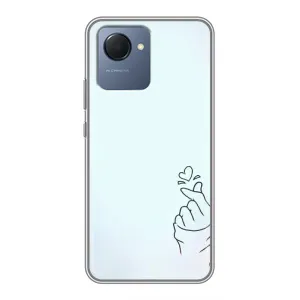 Чехлы (Знак сердечка) на Realme NARZO 50i Prime (Сердце на голубом)