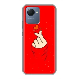Чехлы (Знак сердечка) на Realme NARZO 50i Prime (Сердце на красном)