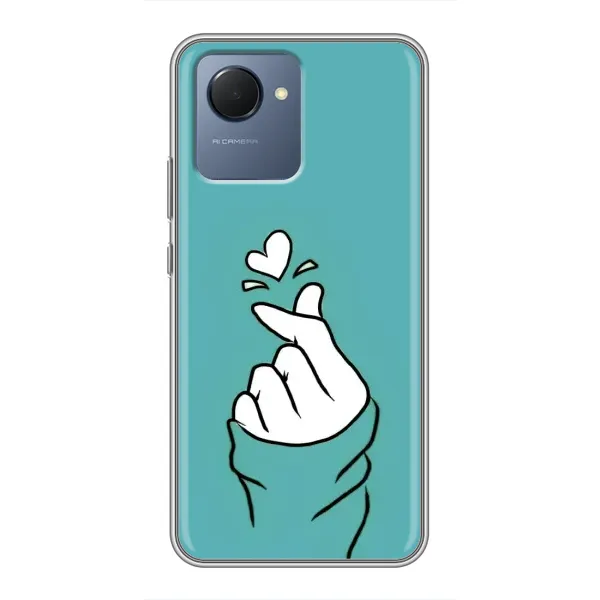 Чехол с рисунком «Сердечко на бирюзовом» для Realme NARZO 50i Prime Чехол с рисунком «Сердечко на бирюзовом» для Realme NARZO 50i Prime