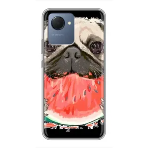 Чехол (ТПУ) Милые собачки для Realme NARZO 50i Prime (Смешной Мопс)