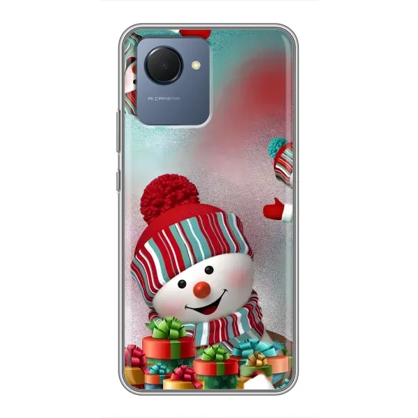 Чехол с рисунком «Снеговик в шапке» для Realme NARZO 50i Prime Чехол с рисунком «Снеговик в шапке» для Realme NARZO 50i Prime