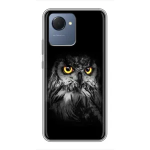 Чехлы с принтом СОВЫ для Realme NARZO 50i Prime (Сова на чёрном)